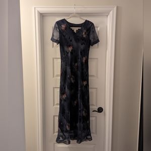 Blue Floral Maxi Dress